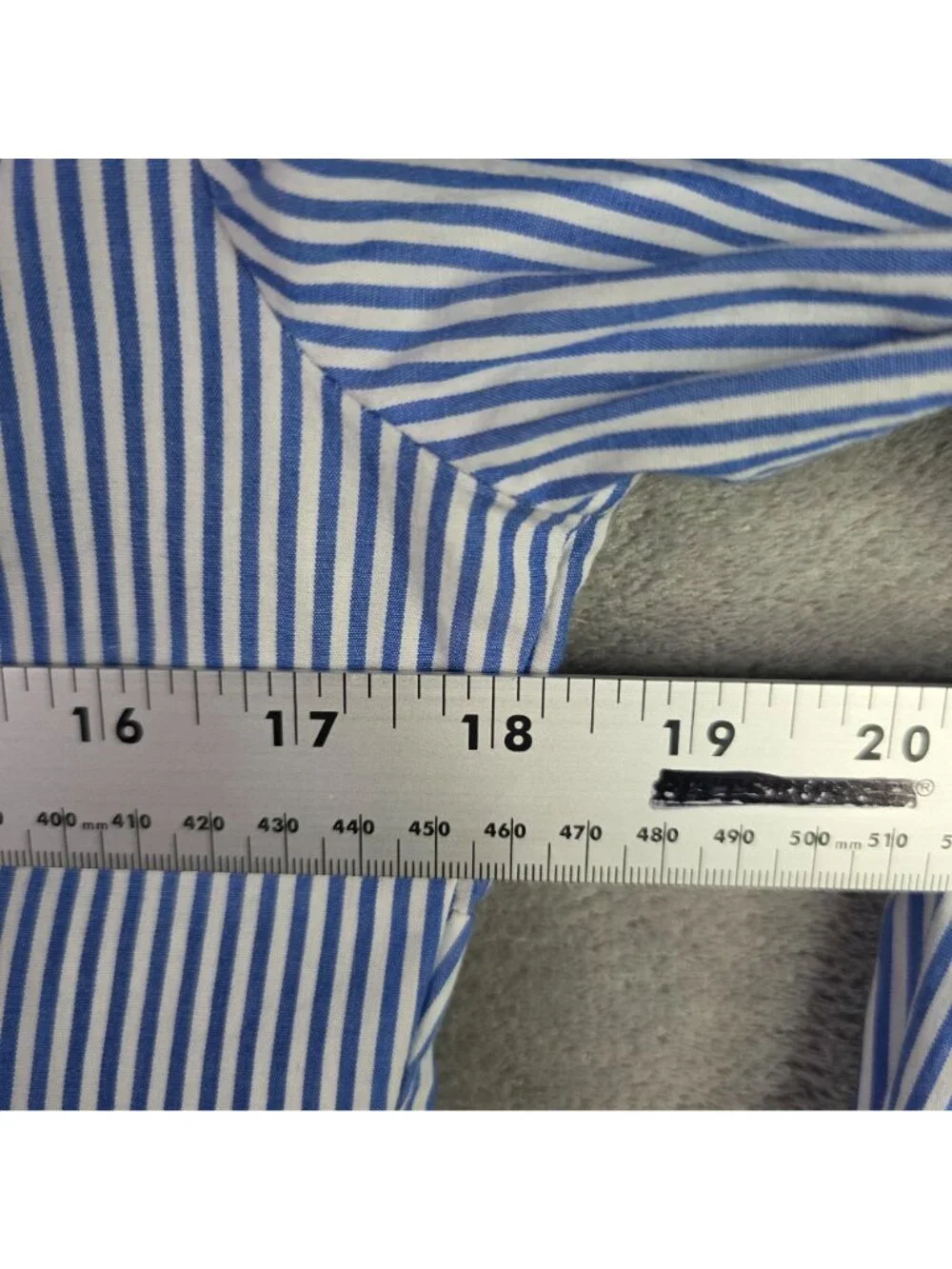 Womens J. Crew Blue & White Striped Slim Fit Button Up Shirt Cotton Blend Size 8